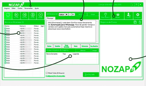Nozap - imagem ilustrativa de seus recursos