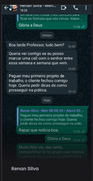Depoimentos de alunos do Curso Full Stack Turbo.