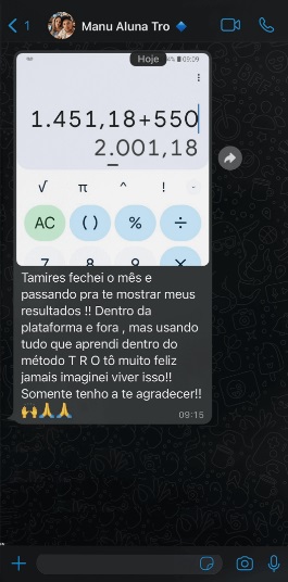 Resultados de alunas do Método TRO.
