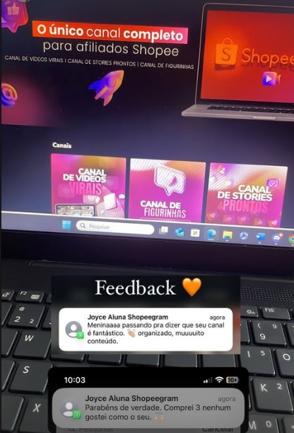 Depoimentos sobre o ShopeeGram.