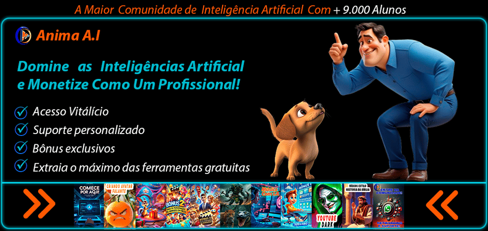 Curso Anima AI. Conteúdo.