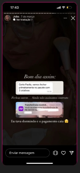Resultados de alunas do Curso Profissão UGC.