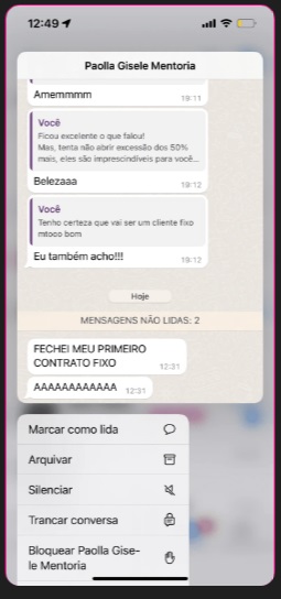 Resultados de alunas do Curso Profissão UGC.