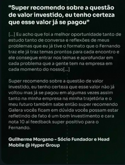 Depoimentos de alunos do Curso First Lead.