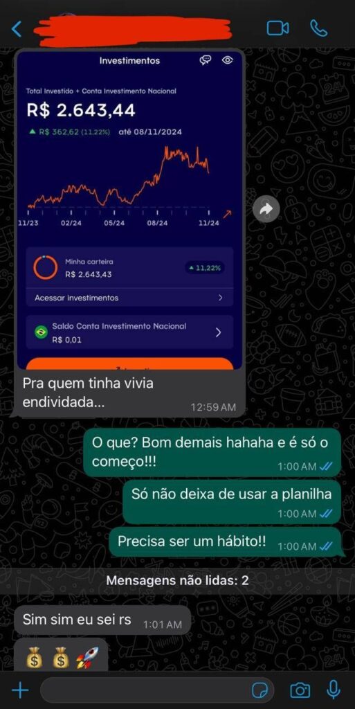 Planilha Gestão Easy. Depoimentos.