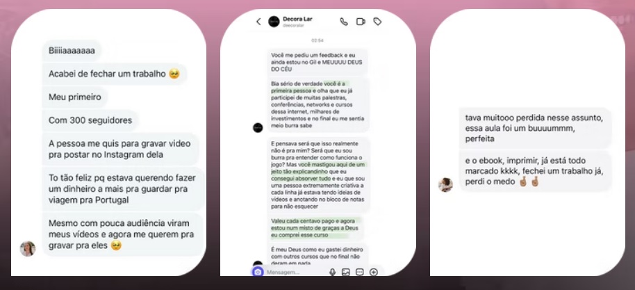 Depoimento Guia da Influência Lucrativa.