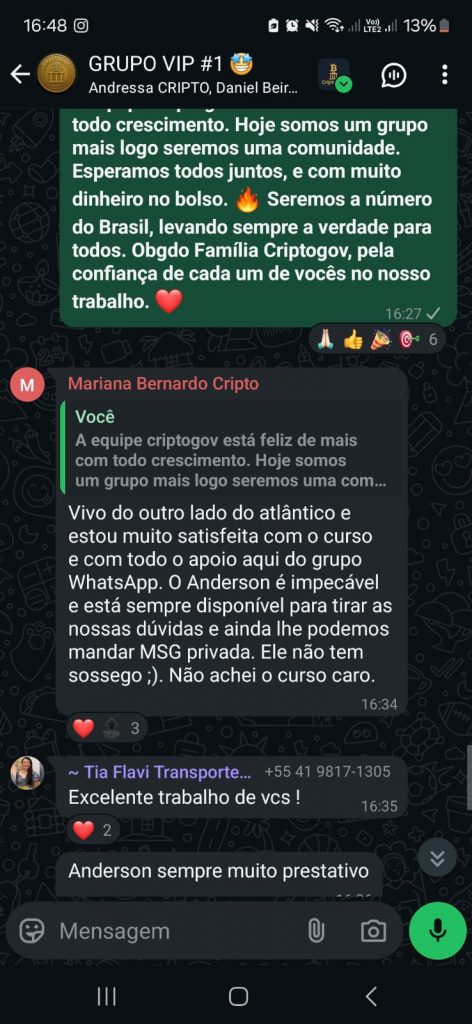 Depoimentos sobre o Criptogov.