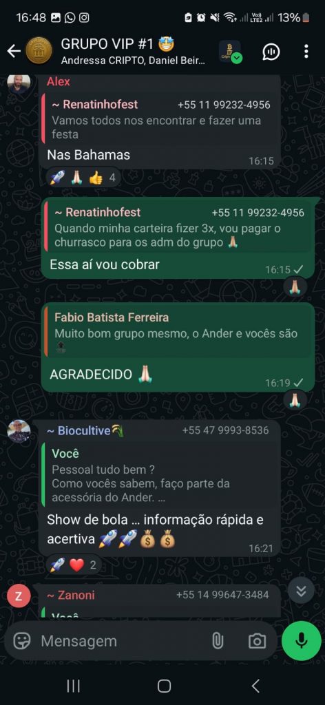 Depoimentos sobre o Criptogov.
