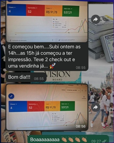 Resultados Mentoria Vision Ads.