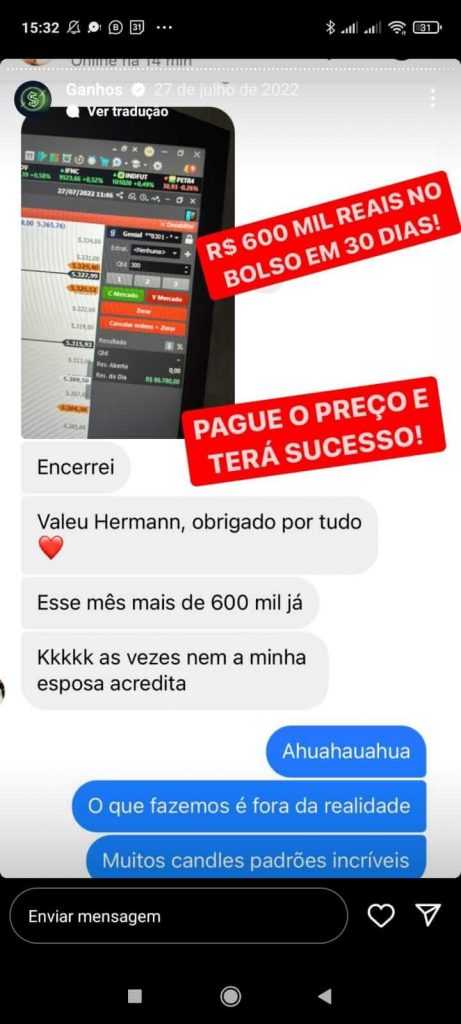 FTZA- Formação Trader Do Zero Ao Avançado. resultados.