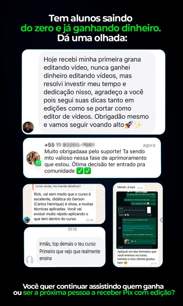 Depoimentos de alunos da Comunidade Cutpro.